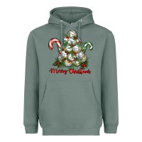 Sage Merry Christmas Volleyball Heavyweight Hoodie - RanaPortraitStore