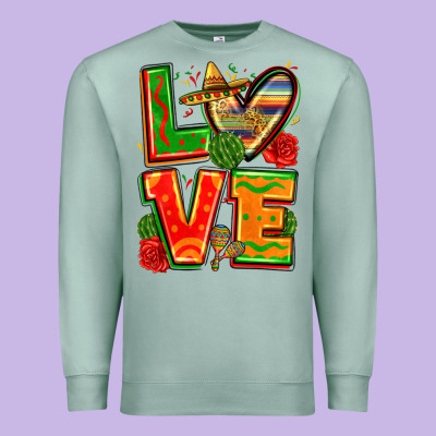 Love Mexico Premium Sweatshirt Designed By Zillion Design Studio