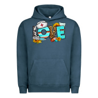 Pigment Midnight Navy love nurse western Urban Hoodie - BundleAndBundleShop