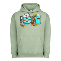 Pigment Oil Green love nurse western Urban Hoodie - BundleAndBundleShop