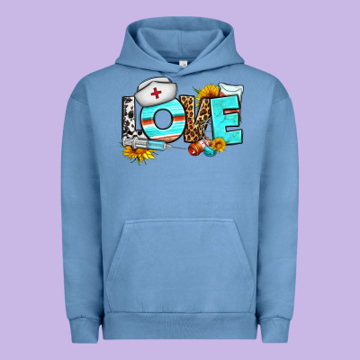 Love Nurse Western Urban Hoodie Designed By Bundleandbundleshop