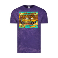 Cloud Purple western bee gnomes truck honeycomb  leopard turquoise wooden serape Vintage Tee - Artiststas
