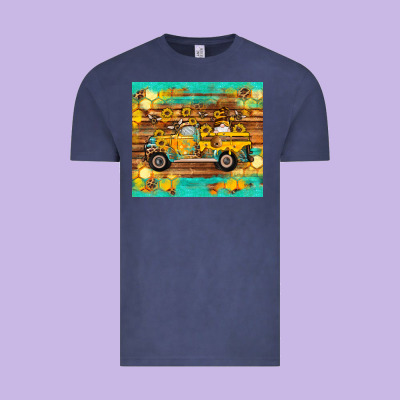 Western Bee Gnomes Truck Honeycomb  Leopard Turquoise Wooden Serape Vintage Tee Designed By Artiststas