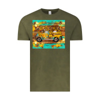 Vintage Olive western bee gnomes truck honeycomb  leopard turquoise wooden serape Vintage Tee - Artiststas