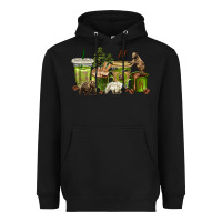 Black bear coffee cups Heavyweight Hoodie - texasbilliewilder