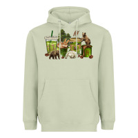 Matcha bear coffee cups Heavyweight Hoodie - texasbilliewilder