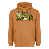 Bear Coffee Cups Heavyweight Hoodie | Teevron