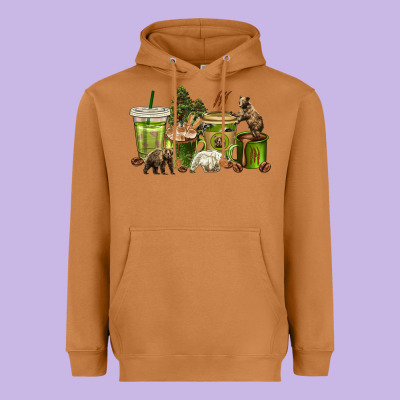 Heavyweight Hoodie bear coffee cups