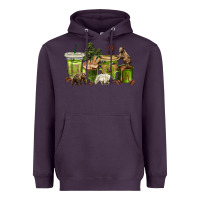 Plum bear coffee cups Heavyweight Hoodie - texasbilliewilder