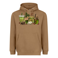 Toasted Coconut bear coffee cups Heavyweight Hoodie - texasbilliewilder