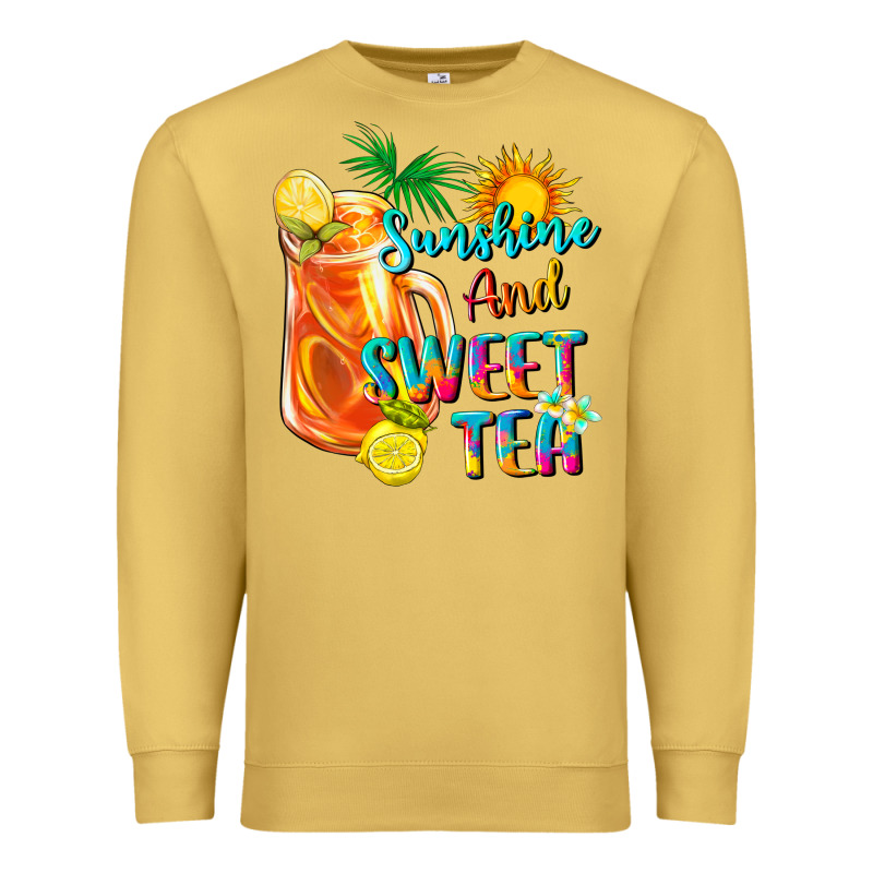 Sunshine And Sweet Tea Premium Sweatshirt by texasbilliewilder | Teevron