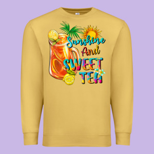 Sunshine And Sweet Tea Premium Sweatshirt Designed By Texasbilliewilder