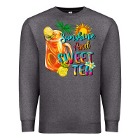 Charcoal Heather sunshine and sweet tea Premium Sweatshirt - texasbilliewilder