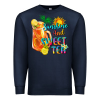 Navy sunshine and sweet tea Premium Sweatshirt - texasbilliewilder