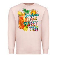 Pale Pink sunshine and sweet tea Premium Sweatshirt - texasbilliewilder