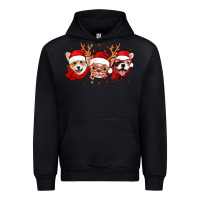 Black christmas dogs corgi chihuahua frenchie Urban Hoodie - Jasminsmagicworld