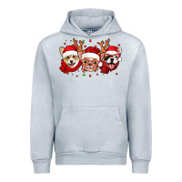 Heather Grey christmas dogs corgi chihuahua frenchie Urban Hoodie - Jasminsmagicworld