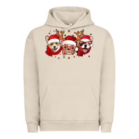 Pigment French Oak christmas dogs corgi chihuahua frenchie Urban Hoodie - Jasminsmagicworld