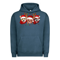 Pigment Midnight Navy christmas dogs corgi chihuahua frenchie Urban Hoodie - Jasminsmagicworld