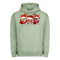 Pigment Oil Green christmas dogs corgi chihuahua frenchie Urban Hoodie - Jasminsmagicworld