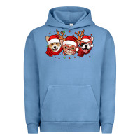 Pigment Pebble Blue christmas dogs corgi chihuahua frenchie Urban Hoodie - Jasminsmagicworld