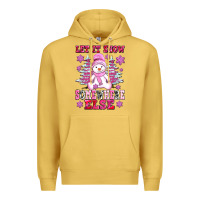 Antique Gold let it snow somewhere else Premium Hoodie - AdoDesignShop