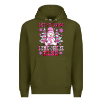 Army Green let it snow somewhere else Premium Hoodie - AdoDesignShop