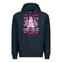 Navy let it snow somewhere else Premium Hoodie - AdoDesignShop
