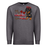 Charcoal Heather my valentine has paws Premium Sweatshirt - RanaPortraitStore