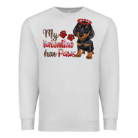Dove Grey my valentine has paws Premium Sweatshirt - RanaPortraitStore