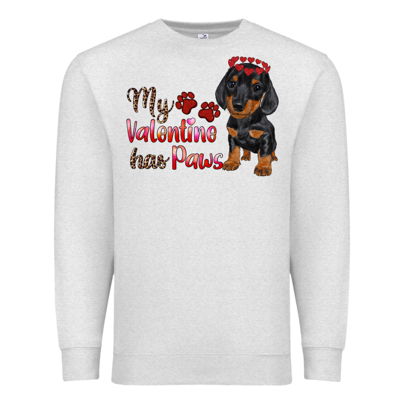 My Valentine Has Paws Premium Sweatshirt by RanaPortraitStore | Teevron