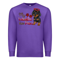 Purple my valentine has paws Premium Sweatshirt - RanaPortraitStore