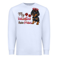 White my valentine has paws Premium Sweatshirt - RanaPortraitStore
