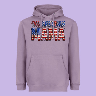 All American Mama Zillion Heavyweight Hoodie Designed By Zillion Design Studio