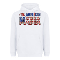 White all american mama zillion Heavyweight Hoodie - Zillion Design Studio