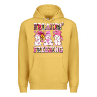 Antique Gold freaking freezing with Snowmans Premium Hoodie - AdoDesignShop