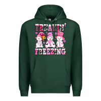 Sports Green freaking freezing with Snowmans Premium Hoodie - AdoDesignShop