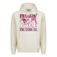 Oatmeal Heather freaking freezing with Snowmans Premium Hoodie - AdoDesignShop