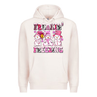 Pale Pink freaking freezing with Snowmans Premium Hoodie - AdoDesignShop