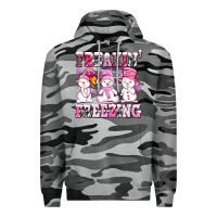 Slate Camo freaking freezing with Snowmans Premium Hoodie - AdoDesignShop