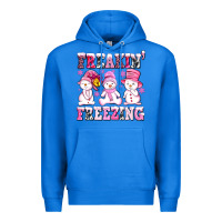 True Royal freaking freezing with Snowmans Premium Hoodie - AdoDesignShop