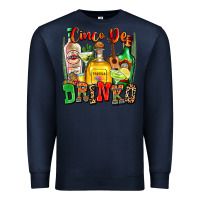 Navy cinco de drinko Premium Sweatshirt - Zillion Design Studio