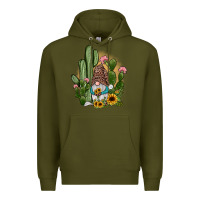 Army Green cactus gnomes Premium Hoodie - JahusDesignShop