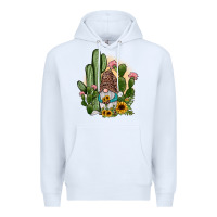 White cactus gnomes Premium Hoodie - JahusDesignShop