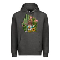 Charcoal Heather cactus gnomes Premium Hoodie - JahusDesignShop