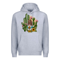 Heather Grey cactus gnomes Premium Hoodie - JahusDesignShop