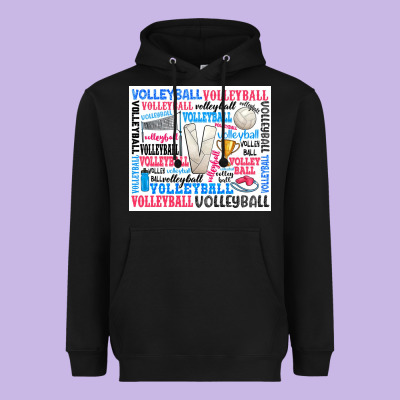 Volleyball Heavyweight Hoodie Designed By Zillion Design Studio