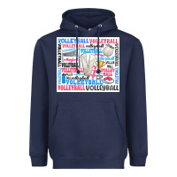 Navy volleyball Heavyweight Hoodie - Zillion Design Studio