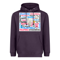 Plum volleyball Heavyweight Hoodie - Zillion Design Studio