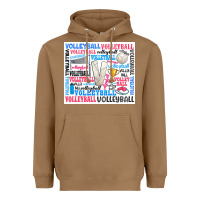 Toasted Coconut volleyball Heavyweight Hoodie - Zillion Design Studio
